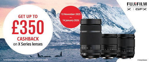 Fujifilm X-Series Lens Cashback Nov 2025